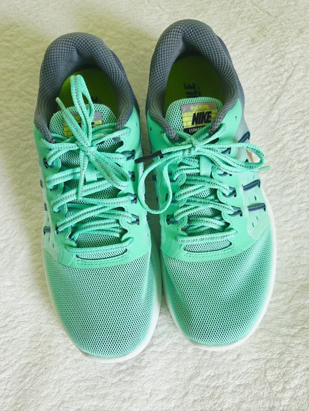 Nike ✨️ Women's Lunarstelos Shield Mint Green Running Shoes Size 7.5